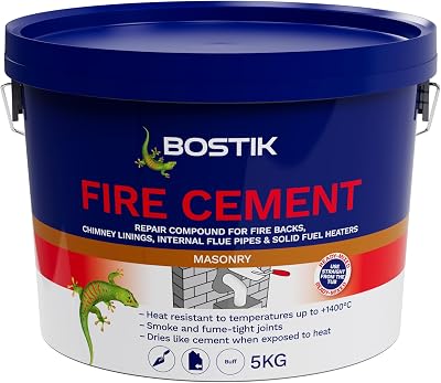 Bostik Fire Cement Buff 5kg Heat Resistant Sealant up to 1400°C