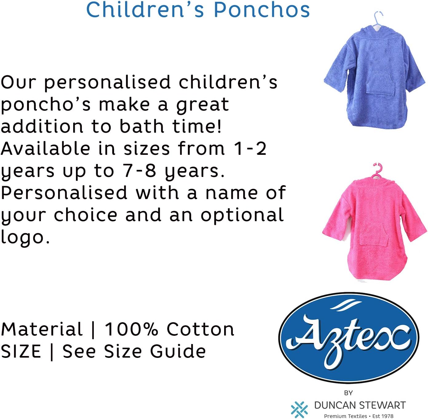 personalised children's poncho towels
