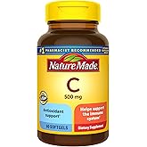 Nature Made Vitamin C 500 mg for Daily Immune Support, 60 Softgels | Dietary Vitamin C Supplement for Immune Support and Antioxidant Support, 60 Day Supply