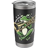Frog Trombone Player Stainless Steel Insulated Tumbler