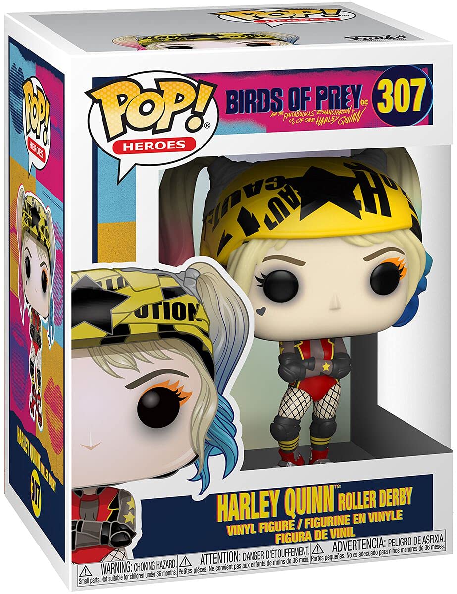 Birds of Prey Harley Quinn Roller Derby Vinyl Figure 307 Unisex Funko Pop! Standard, vinyl,