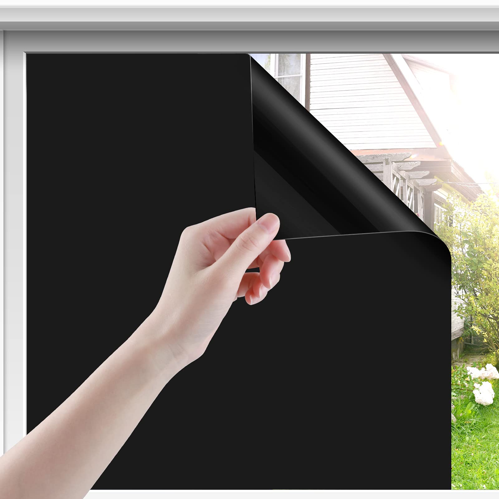 Diolusus Privacy Window Film, One Way Reflective Window Film (Black, 60 x200cm)