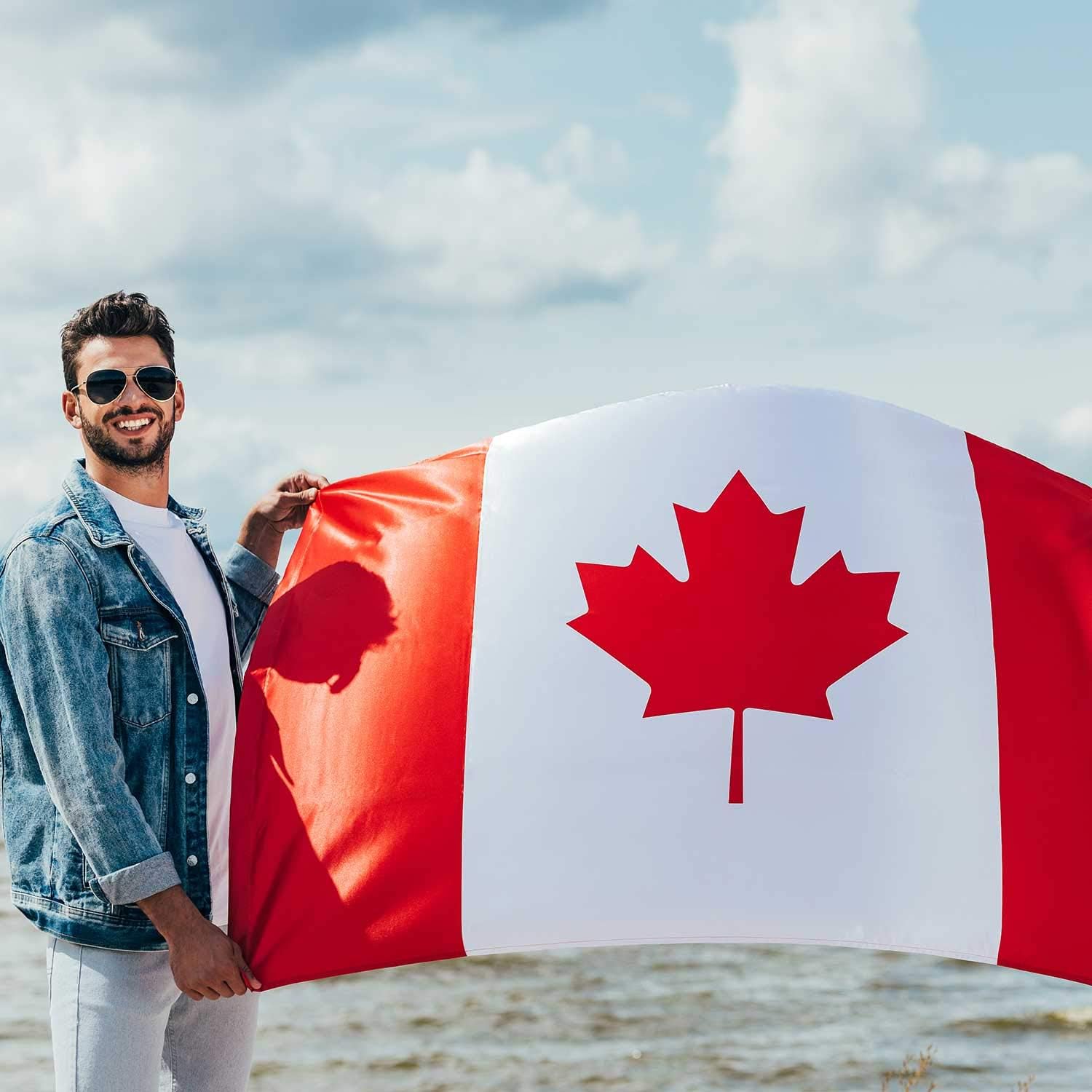 TRIXES Large Canadian Flag 5ft x 3ft Canada Flag, for Canada Day Football, Sporting Events - Image 5