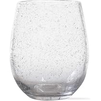 Amazon.com: tag 16 oz. Single Bubble Glass Stemless Wine Drinkware ...