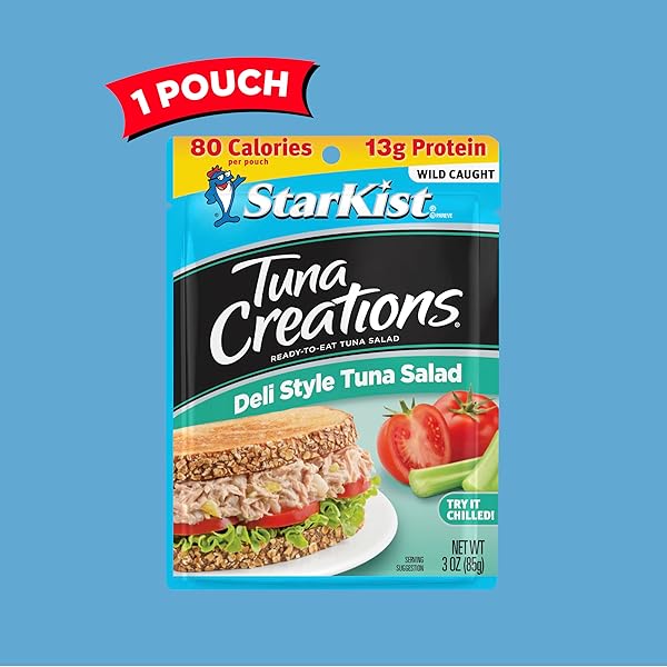 STARKIST TUNA CREATIONS, DELI STYLE TUNA SALAD, SINGLE SERVE POUCH, 3 OZ