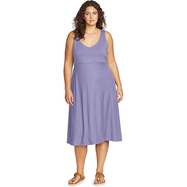 Eddie Bauer Aster Crossover Dress Dusty Violet at Amazon Women's Clothing  store