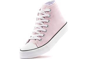LUMUBBY Canvas Shoes for Women Men High Top Lace Up Sneakers Canvas Fashion Sneakers Classic Casual Walking Shoes Comfortable Breathable
