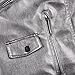 ASMAX HaoDuoYi Womens Slim Zipper Motorcycle Biker Leather Crop Jackets Silver