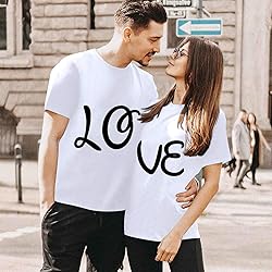 Couple T Shirts for Him and Her,Couple T-Shirts for