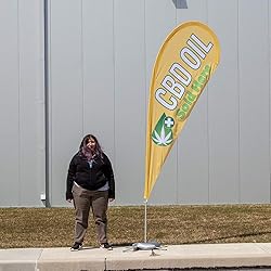 Vispronet - CBD Oil Feather Flag Kits - 11ft Flag