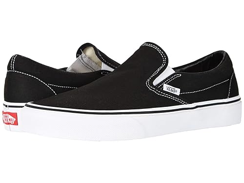Vans Women's Classic Slip-on Platform Loafer, Black White,