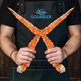 OCEANZEN Super Colossal Alaskan Red King Crab Legs, Fully Cooked, 10 lbs | Wild-Caught, Jumbo Size, Seafood Boils &amp; Special Occasions