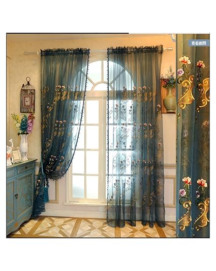 Cortinas Azul Marino Con Dorado - sleek body method