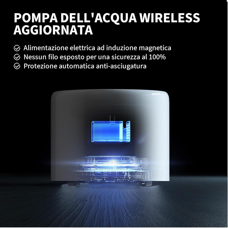 Fontana Intelligente per Gatti e Cani, Rivestimento in Acciaio Inossidabile, non Facile da Nascondere Batteri (Pompa dell'acqua Senza Fili, Fontana Cablata)