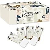 Ourmed Life Compressed Towel, Disposable Washcloths, 12 x 10 Inch, 56 Count | Travel Essential, Individually Wrapped, Biodegradable, Expand with Water, Lint-Free, Dry &amp; Wet Use,Camping and Hiking