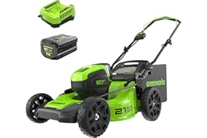 Greenworks PRO 21-Inch 80V Cordless Lawn Mower, 4.0 AH Battery Included GLM801602