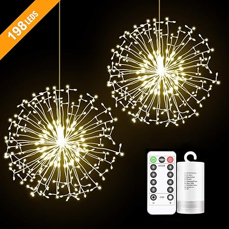 Amazon Com Hohoto Firework Lights Led Fairy Lights 2 Pack Of