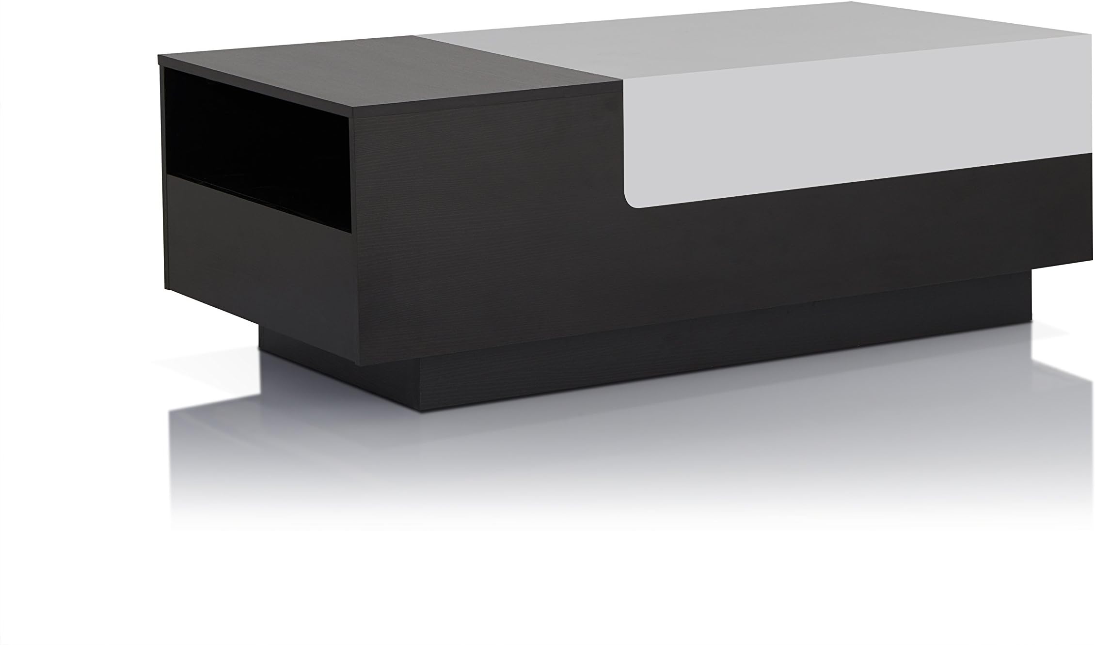 Furniture of America Carone Modern Coffee Table, Black/White