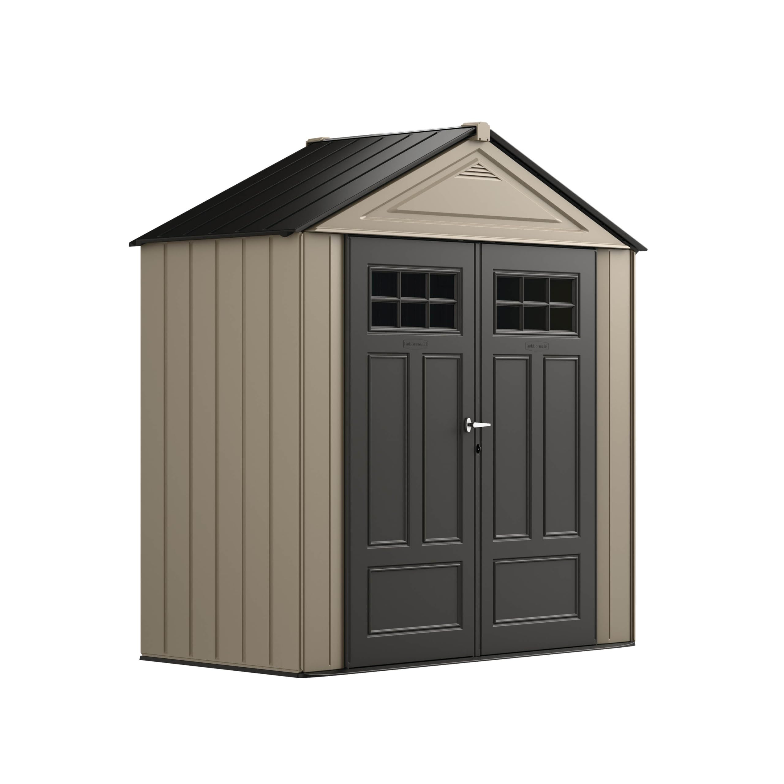 Photo 1 of ***FACTORY SEALED***
***TRUCK/TRAILER PICKUP ONLY***
Rubbermaid Resin Outdoor Storage Shed With Floor (7 x 3.5 Ft) Weather Resistant, Brown Gable, Organization for Home/Backyard/Garden Tools/Lawn Mower/Bike Storage/Pool Supplies