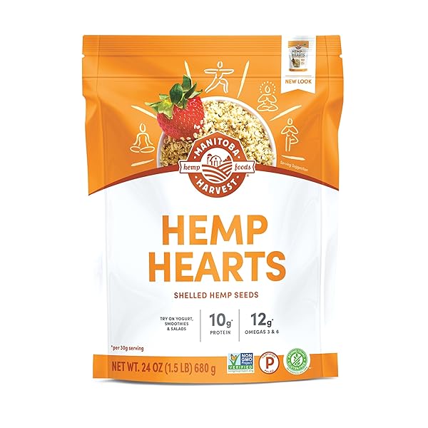 MANITOBA HARVEST HEMP HEARTS, SHELLED HEMP SEEDS –...