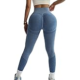 Lynmai Women's Scrunch Butt Leggings - High Waist Tummy Control Yoga Pants - Seamless Soft Workout Tights for Women