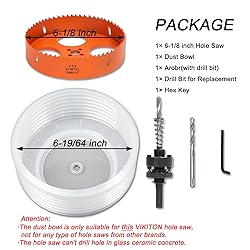 VIKITON 6-1/8 Hole Saw for Recessed Lights, 6.1