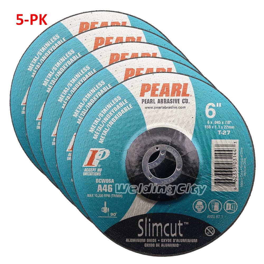 5PK Pearl Abrasive DCW06A Slimcut40 CutOff Wheel 6 x .040 x 7/8