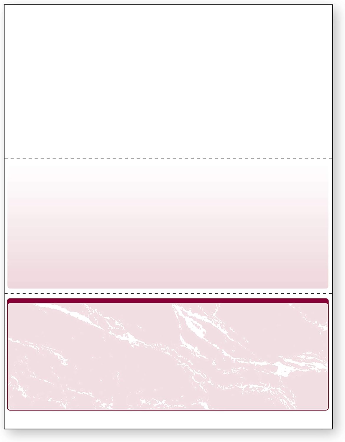 DocuGard Burgundy Marble Bottom Check, 8.5 x 11 Inches, 24 lb, 500 Sheets, 1 Check Per Sheet (04519) : Office Products
