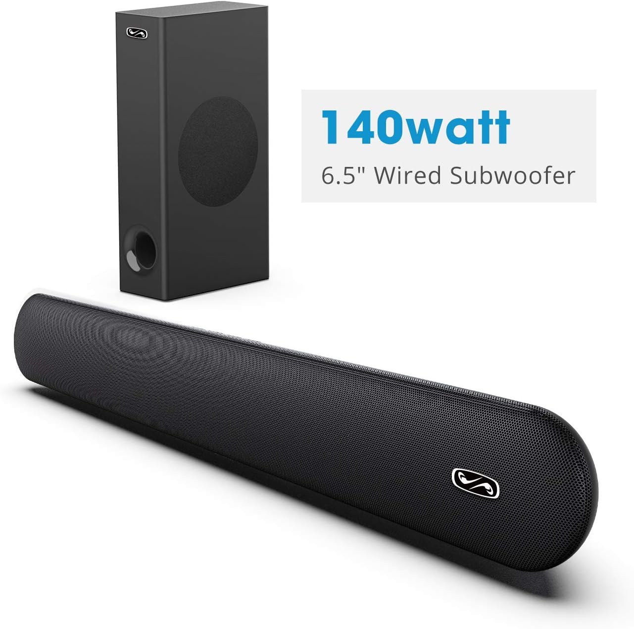 soundbar with wired subwoofer output