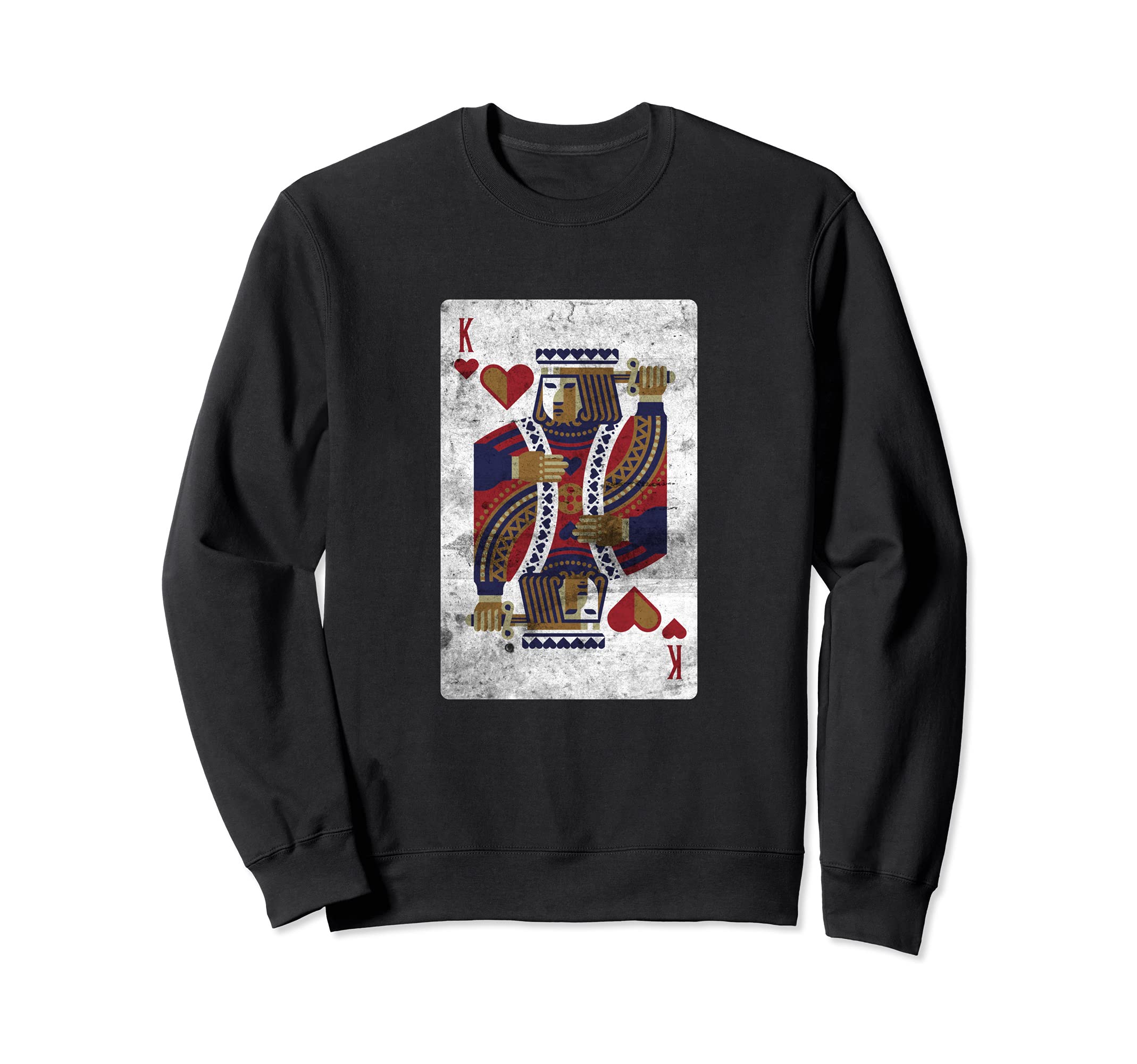 Funny Poker Casino King Of Hearts Card Player Sweatshirt