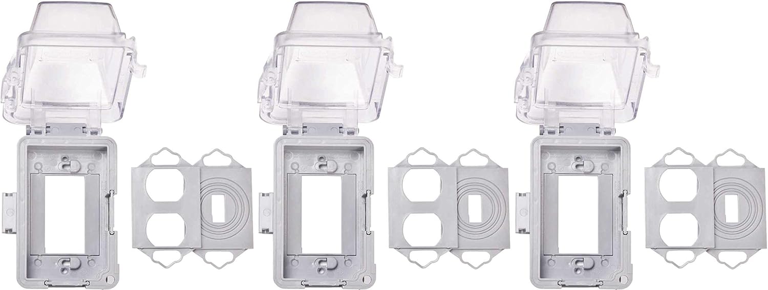 TayMac MM420C Single Gang Non-Metallic Weatherproof In-Use Cover, Clear - - 