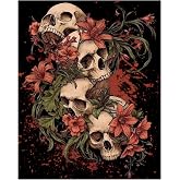 Paint by Numbers Kit for Adults, Paint by Numbers Kit for Adults 16x20 Inch | Skull Paint by Numbers Kit for Adults, Acrylic Painting by Numbers, DIY Arts and Crafts for Gifts or Home Decor