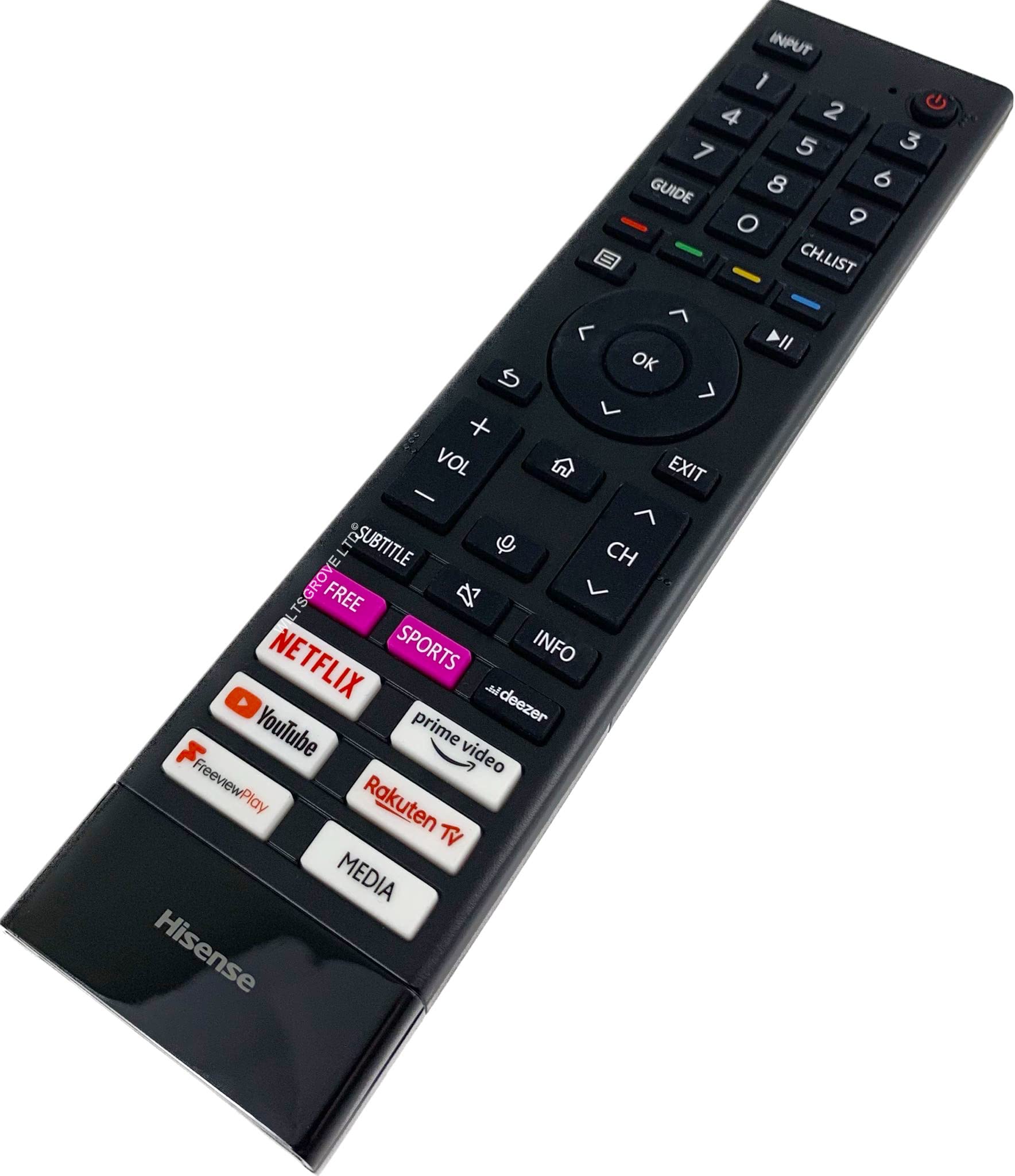 Original T304493 HT304493 Voice Remote Control Compatible For Hisense ERF3A80 4K Ultra HD Smart TV - 43A63HTUK 43A7GQTUK 50A63HTUK 50A6BGTUK 50A7GQTUK 50E77HQTUK 55A6BGTUK 58A7HQTUK