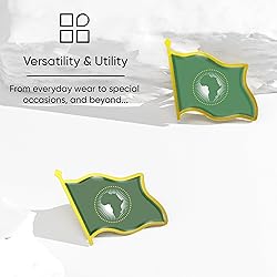 African Union Flag Lapel Pin - Enamel Metal
