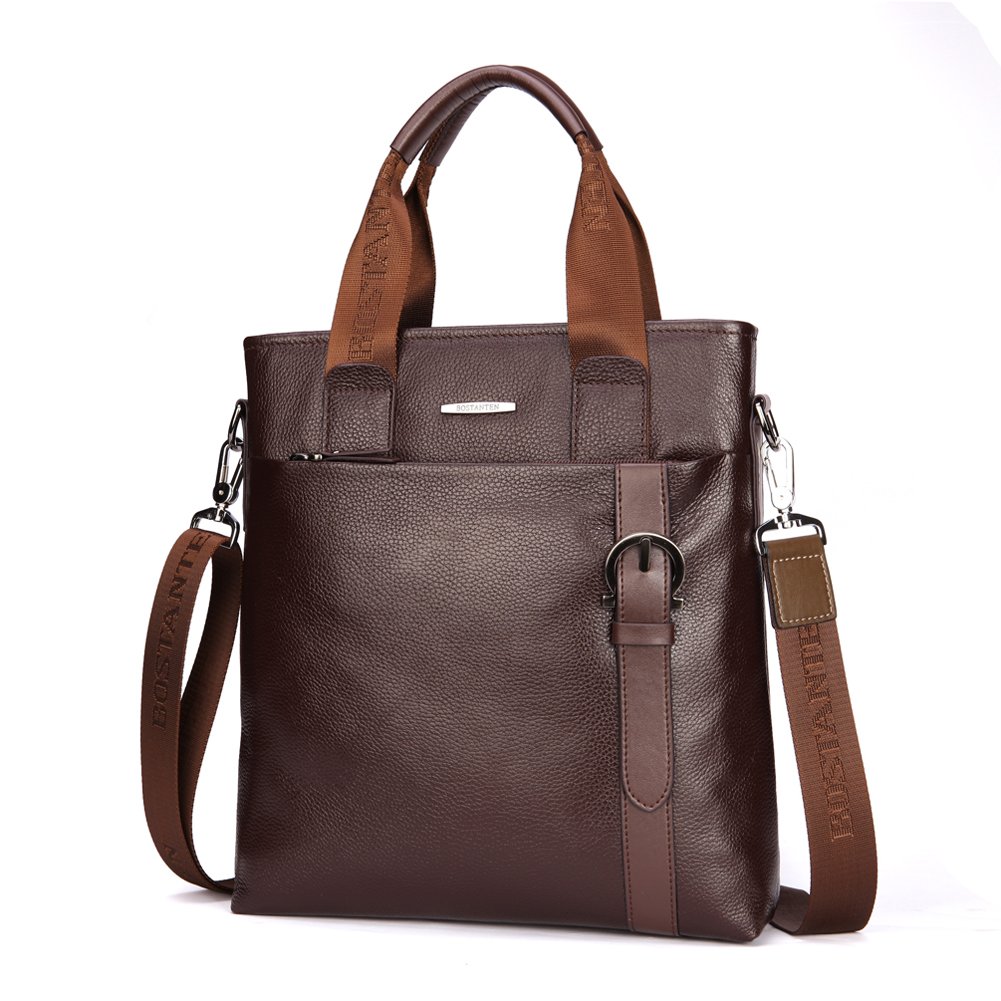 輝く高品質な Bostanten 本革牛皮カウレザー100 シンプル編み込みトートバッグ 2way 手提げ サラリーマン通勤バッグ 旅行バッグ出張用バッグb コーヒー 並行輸入品 B014fdlg0u コーヒー Hermescolleges Ca