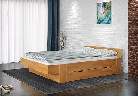 Double Bed Storage Bed Nadim 4 Incl 2 Underbed Drawer Solid