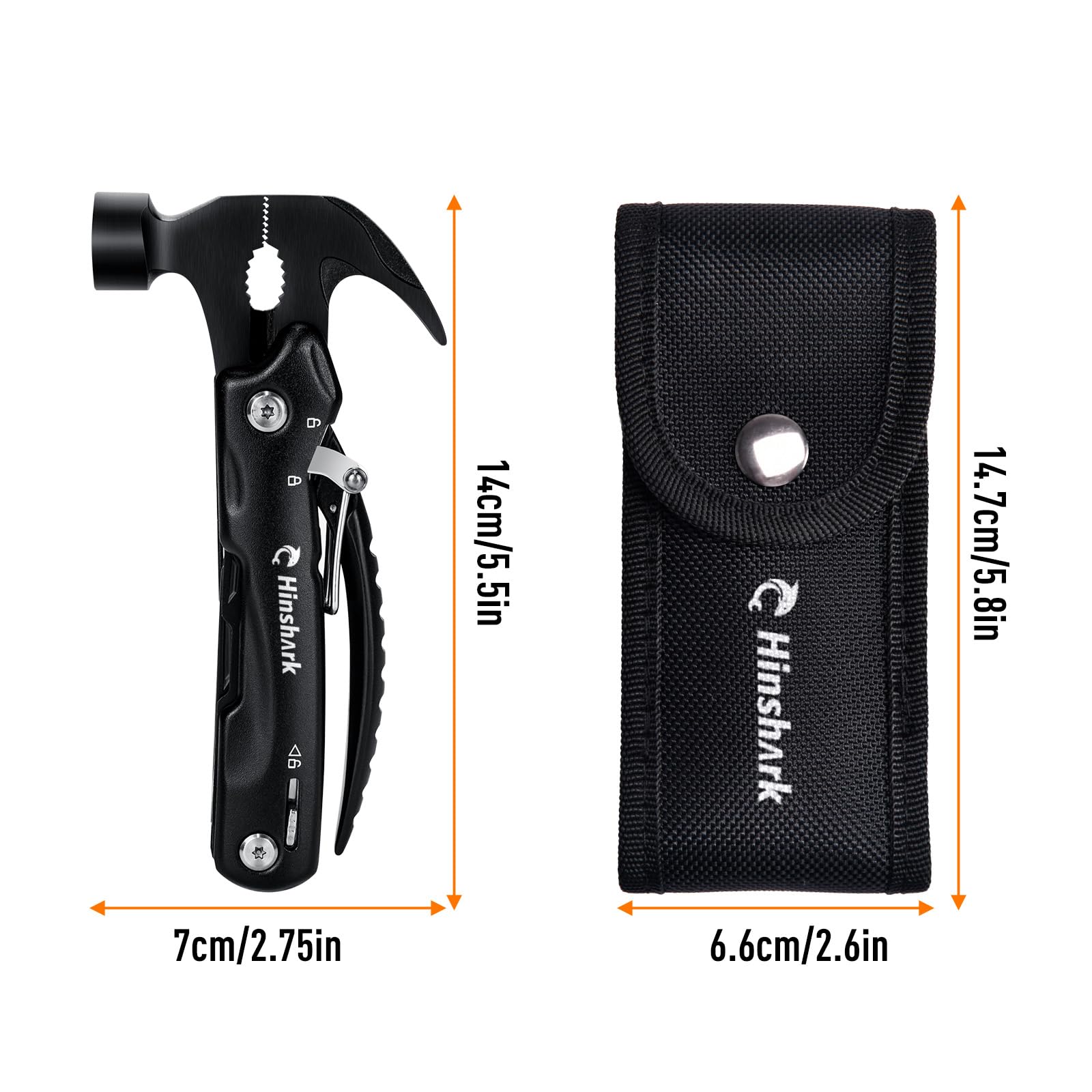 Hinshark Geschenke für Männer, 12 in 1 Multitool Camping Zubehör, Männergeschenke, Ostergeschenke Geburtstagsgeschenk Lustige Gadgets Ostern Geschenke für Erwachsene Männer Papa, Vatertagsgeschenk 3
