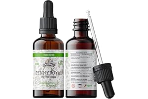 FLORIDA HERBS Pennyroyal Tincture, Organic Pennyroyal Extract (Mentha pulegium) Dried Herb, Non-GMO in Cold-Pressed Organic Vegetable Glycerin 2 oz, 670 mg
