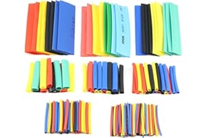 328 Pcs Electric Insulation Tube Kit Heat Shrink Tubing Shrink Tube for Industrial Automotive Wire and Cable Repair (328)