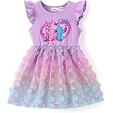 Disney Frozen Elsa Princess Cinderella Ariel Jasmine Rapunzel Baby/Toddler Dress, Ruffle Long-Sleeve Mesh Overlay Tulle Dress