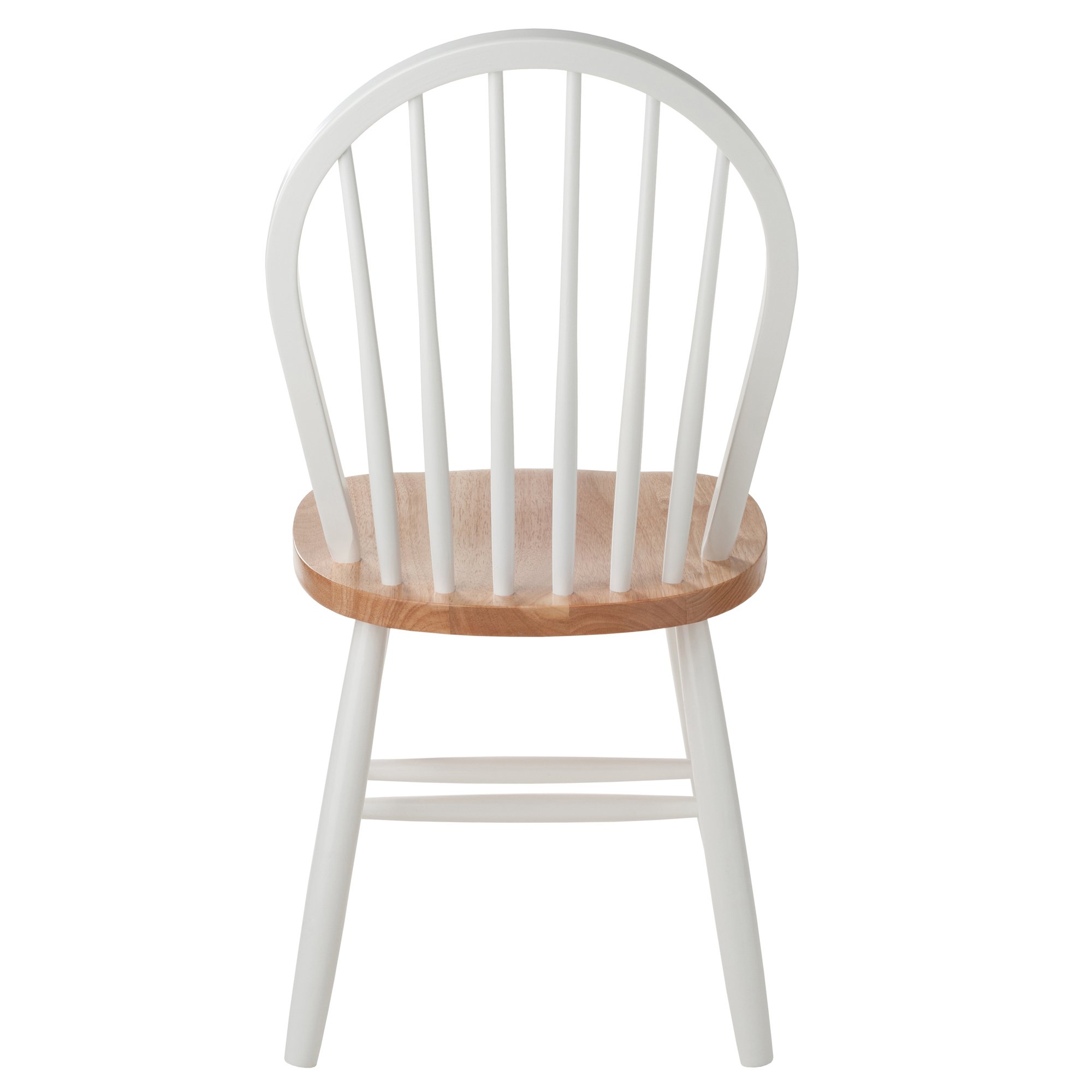 Windsor Chair – 2 – Piece Set Natural Beech Wood and White Finish