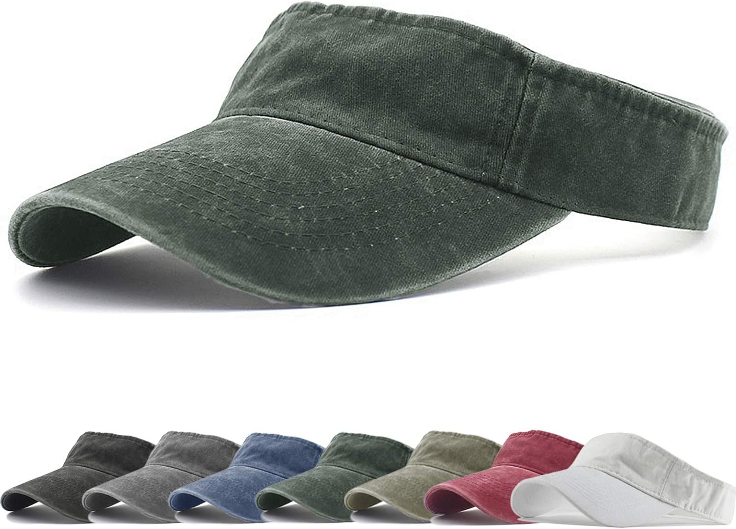 HH HOFNEN Sports Sun Visor Hats Twill Cotton Ball Caps for Men Women Adults Kids