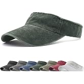 HH HOFNEN Sports Sun Visor Hats Cotton Adjustable Golf Caps for Men Women | Ball Caps Lightweight UV Protection Packable Outdoor Hat Summer Beach Hat for Tennis Golf Running