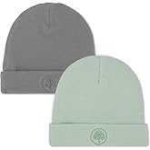 Parker Baby Beanie Hat Set 2-Pack | 100% Cotton Jersey | Double-Layered & Comfortable Fit for 0-3 Months | Neutral Colors