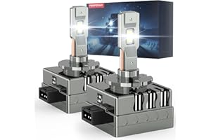 D1S D1R Led Headlight Bulb, 60,000h life, 46000LM 10x Cooling, 6000K White，Xenon HID Replacment，Fast Plug, Compatible 99.99%，