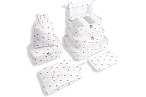 WOOMADA 8 Set Packing Cubes for Suitcases Travel Essentials Luggage Organizer for Travel Accessories Shoe Bag Tioletry Bag Laundry Bag (cactus)