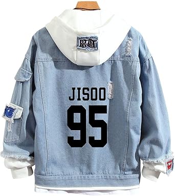 black pink denim jacket