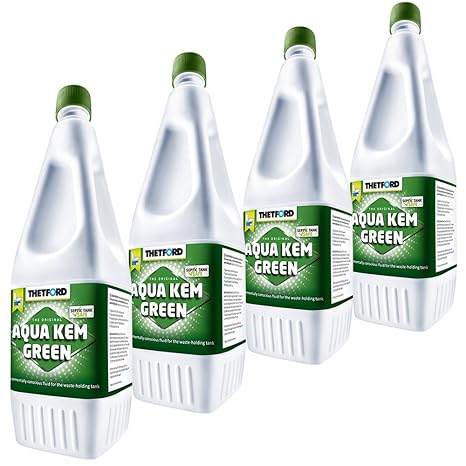 4x Sanitärflüssigkeit 1,5 L Aqua Kem Green Thetford