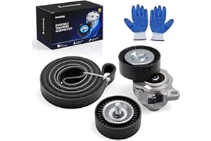 Loautong Drive Belt Tensioner Pulley Kit for Suzuki Grand Vitara 2.4L L4 2009-2013, for SX4 2.4L L4 2010-2013, 36323, 1341A00