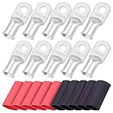 iGreely 10pcs 1/0 Guage 5/16" Wire Lugs Ring